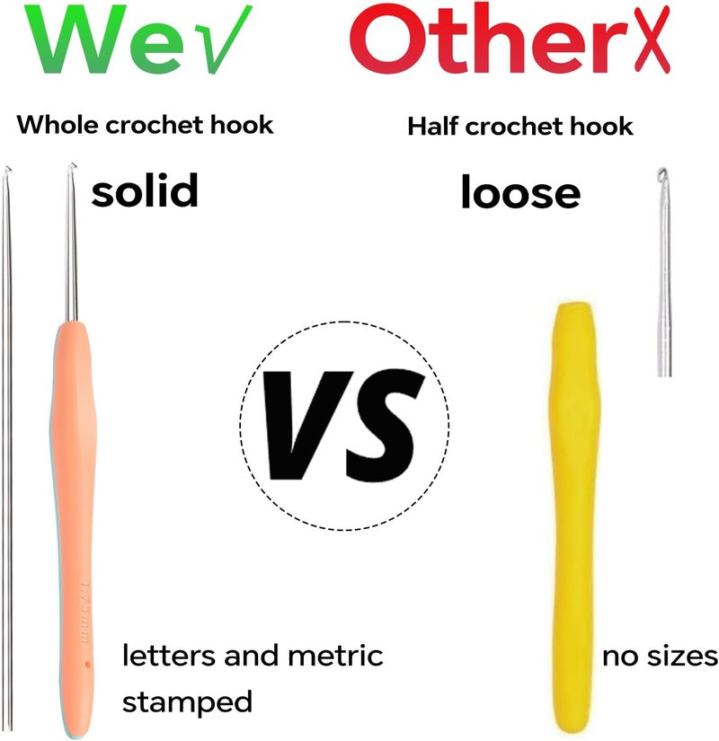 Gerute Small Size Crochet Hook Lace Crochet Needle, 1.75mm Crochet Hook, Ergonomic Crochet Hooks，Embroidery Thread Knitting Weaving Tool (1.75 mm) - Image 5